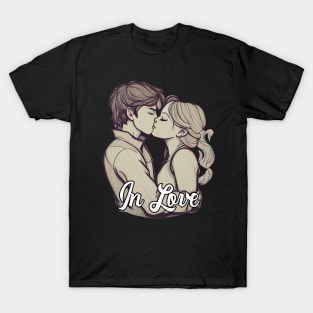 Couple Kiss In Love T-Shirt